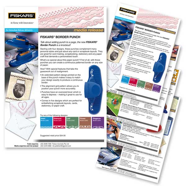 Press releases for Fiskars craft products