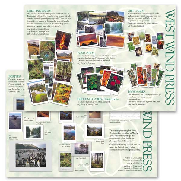 West Wind Press A4 colour brochure